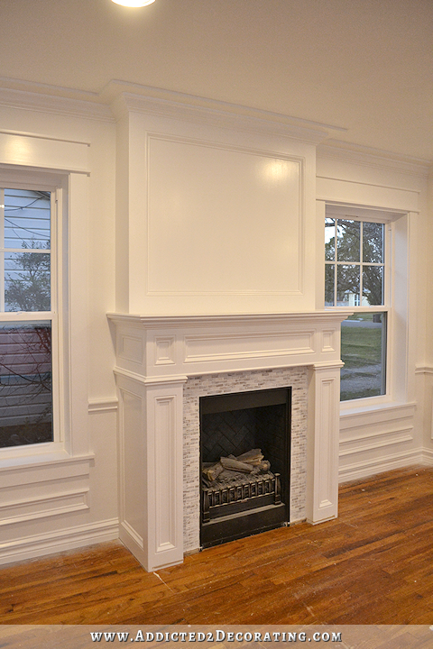 dining room picture frame moulding and trim progress - 23