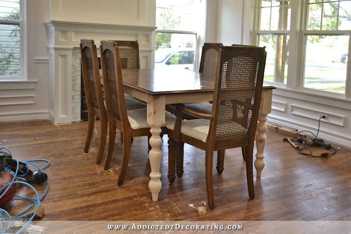 dining table remake - from trestle table to farmhouse table - 15