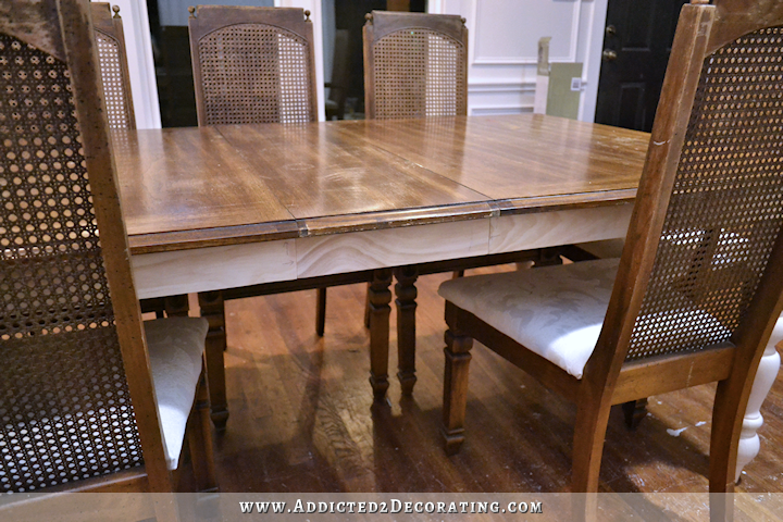 dining table remake - from trestle table to farmhouse table - 17