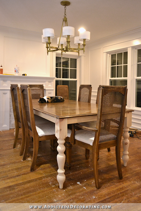 dining table remake - from trestle table to farmhouse table - 18