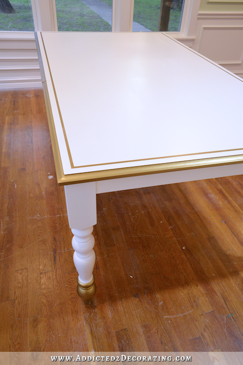 white and gold farmhouse table - 2