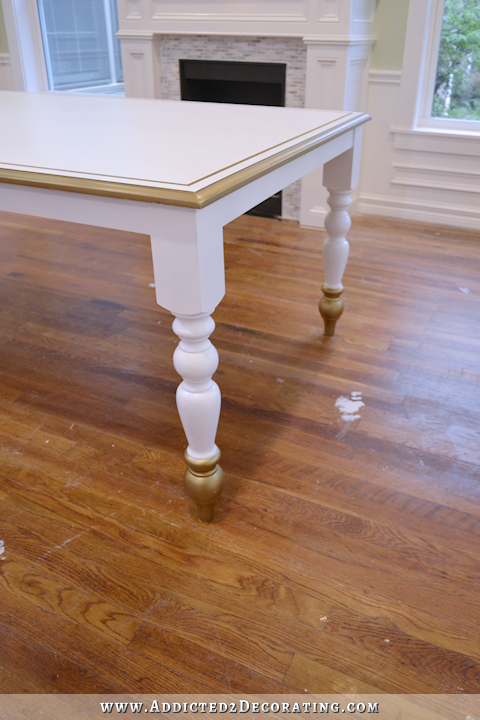 white and gold farmhouse table - 4