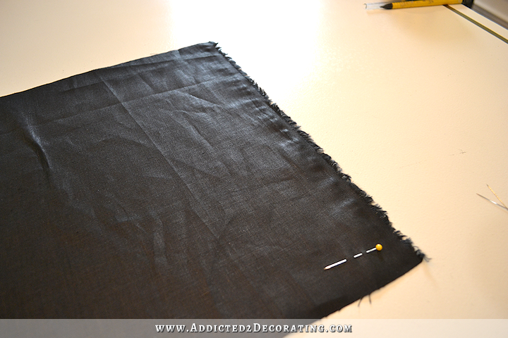 how to make black and white horizontal striped lined draperies - 5