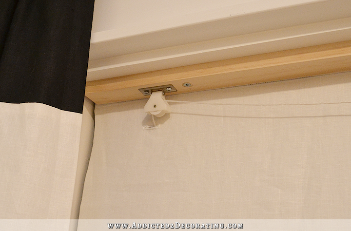 how to make Roman shades - 22 - close up of cord and pully