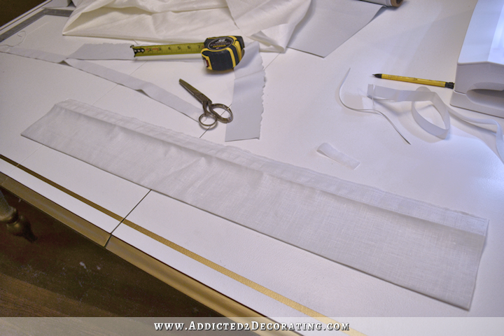 how to make Roman shades - 44 - finished valance