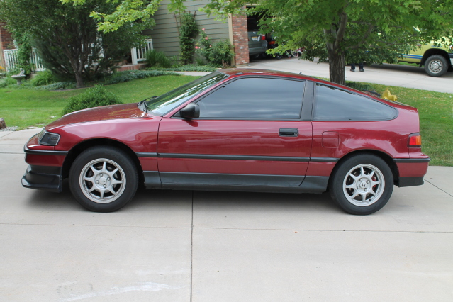 red honda crx 1990