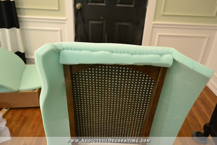 upholstered dining chair makeover - 10