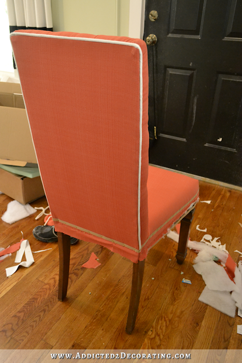 upholstered dining chair makeover - 30