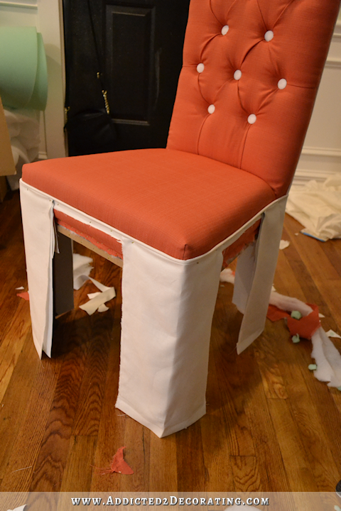 upholstered dining chair makeover - 32