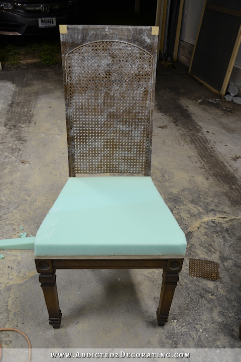 upholstered dining chair makeover - 4