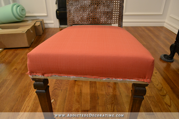 upholstered dining chair makeover - 6