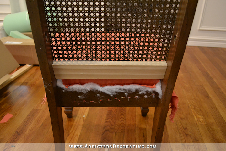 upholstered dining chair makeover - 8