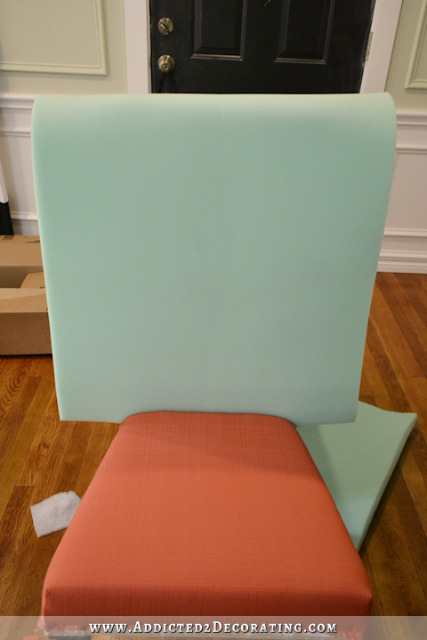 upholstered dining chair makeover - 9