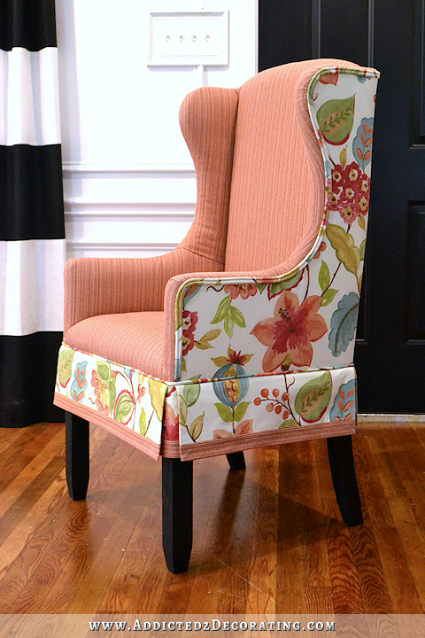 DIY made-from-scratch upholstered wingback dining chair - 4