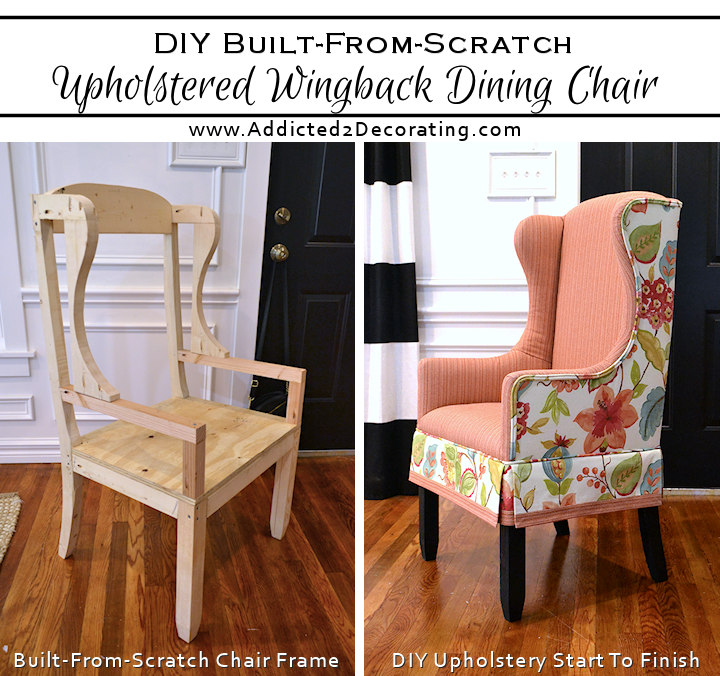 DIY Upholstered Wingback Dining Chair Finished How To DIY Upholstered Wingback Dining Chair Finished How To