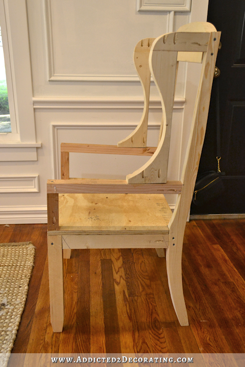 DIY wingback dining chair - how to build a frame for an upholstered chair - 24