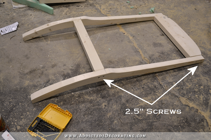 DIY wingback dining chair - how to build a frame for an upholstered chair - 6