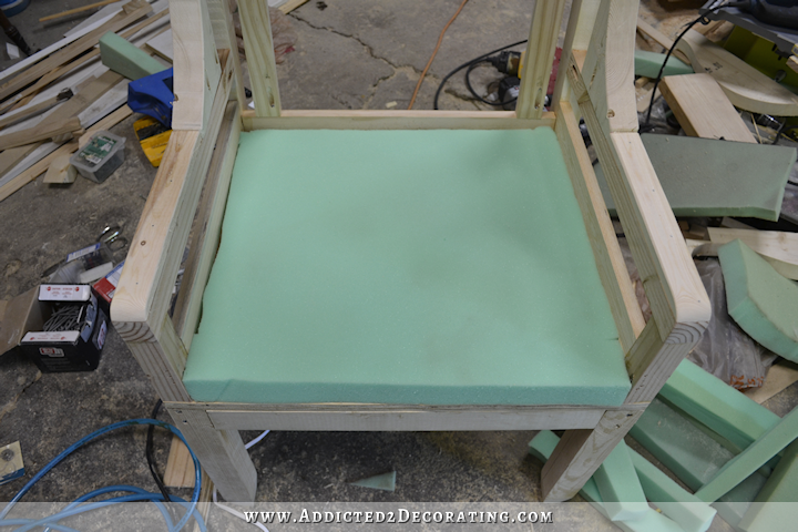 DIY wingback dining chair - how to upholster the chair frame - 28