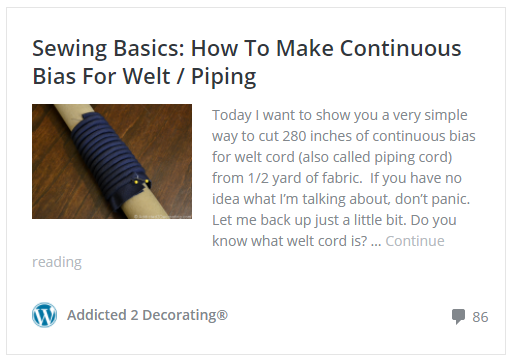 Sewing basics - how to make continuous bias for welt piping