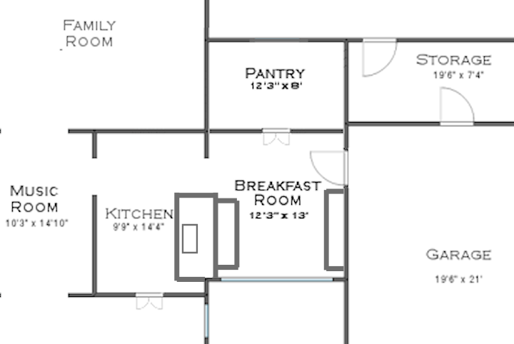 house floor plan - breakfast room