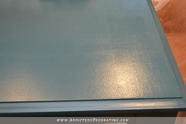 teal painted dining table - 1