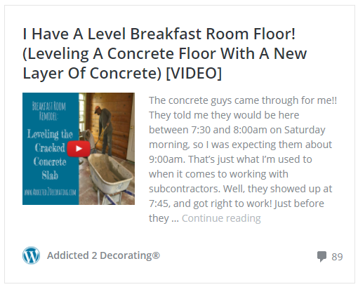 I have a level breakfast room floor - leveling a concrete floor with a new layer of concrete - video