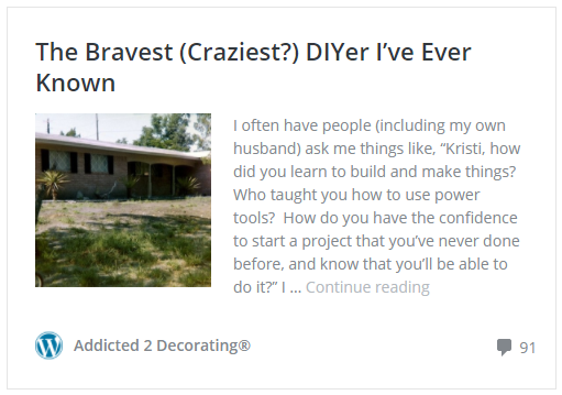 The bravest craziest DIYer i've ever known