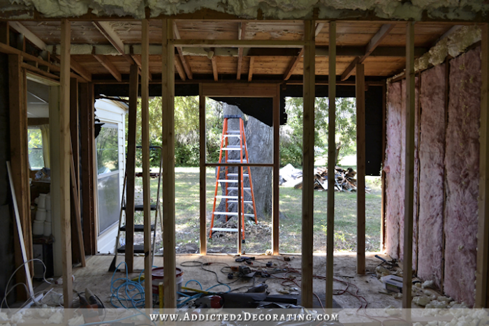Reframing Window Walk-In Pantry Progress - New Back Wall + New Window - Addicted 2 ...