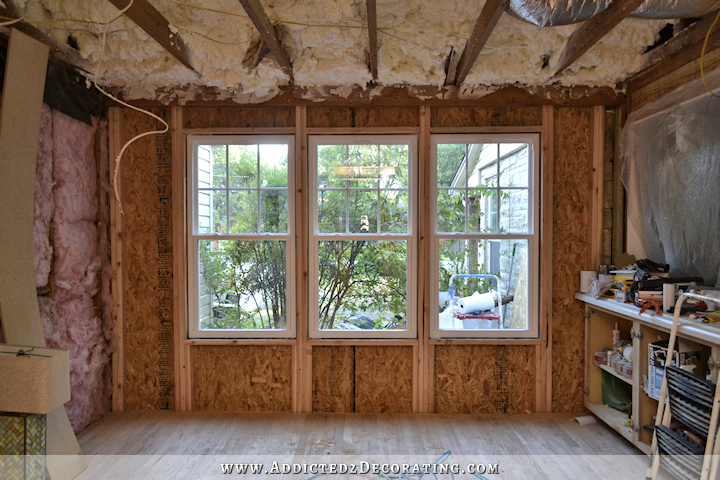 Breakfast Room Progress – Front Exterior Wall Rebuilt + New Windows Installed