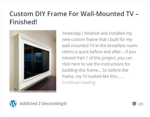 Custom DIY frame for wall mounted tv - finished