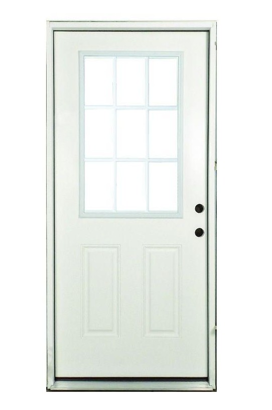 Exterior doors with glass have been around forever. I remember seeing these when I was growing up.