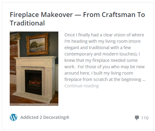 Fireplace makeover - from craftsman to traditional