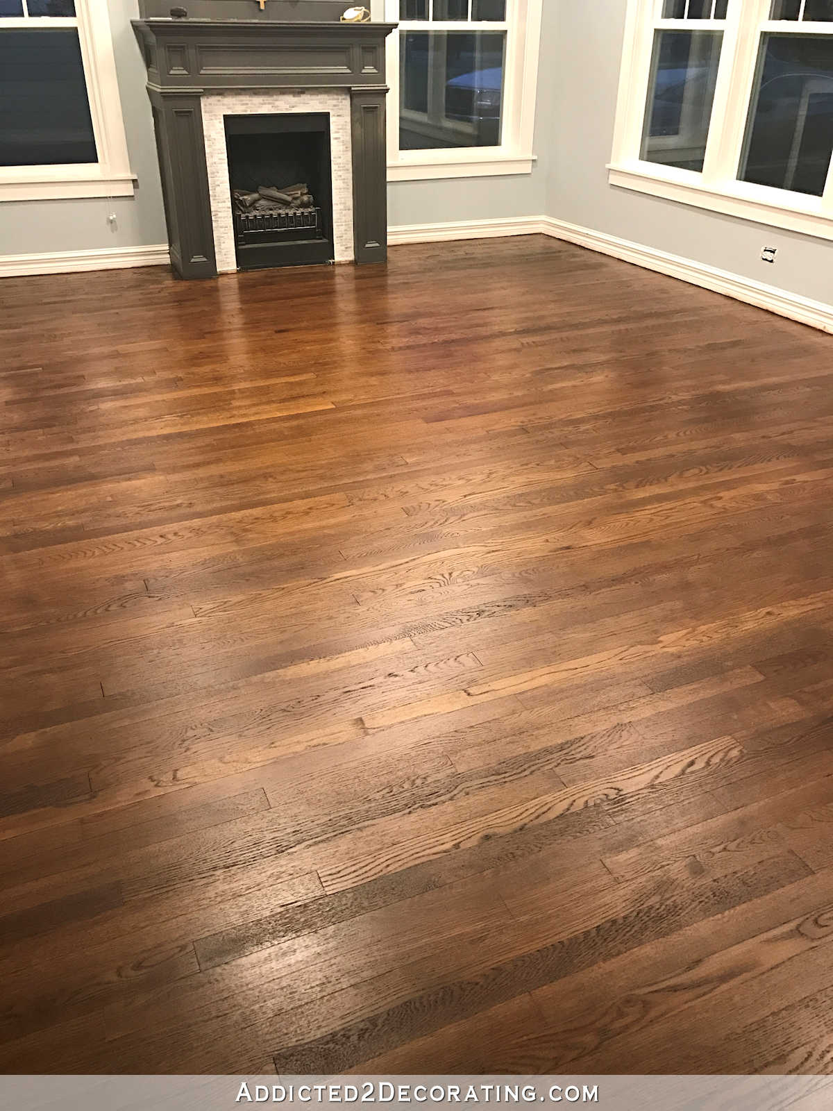 Water popping nr2 red oak for dark stain, DuraSeal