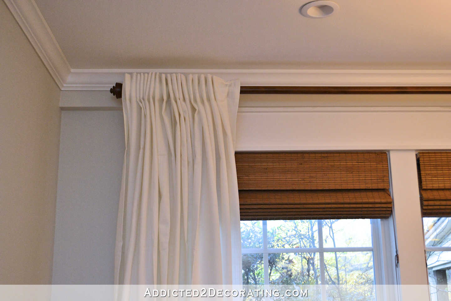 Breakfast room curtains - IKEA Ritva white curtains - 2