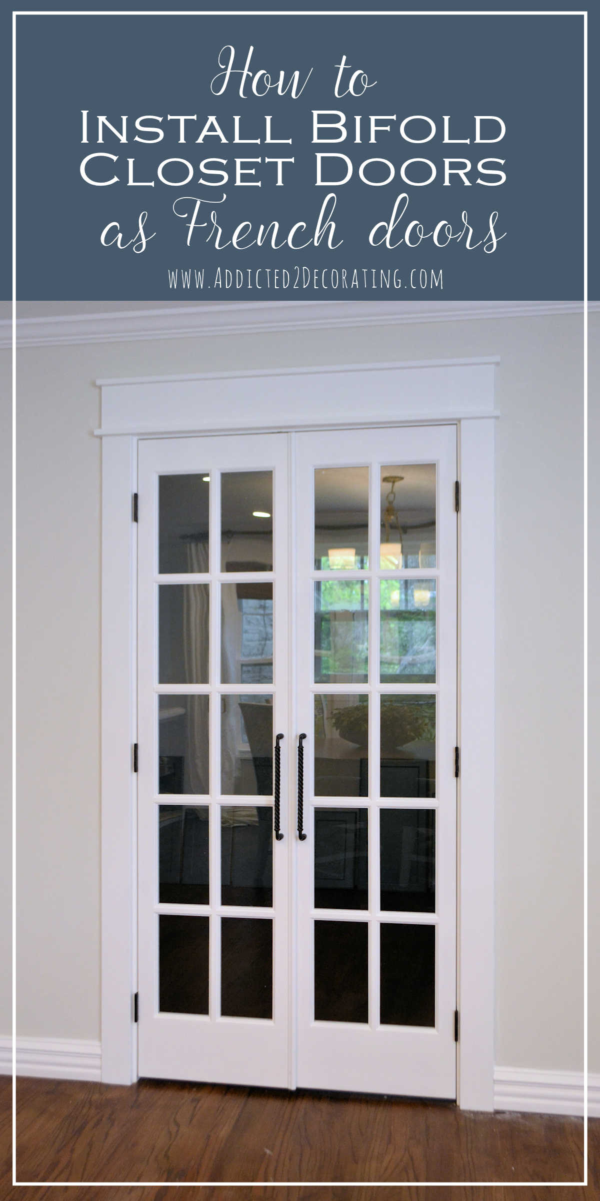 how to install bifold closet doors as french doors