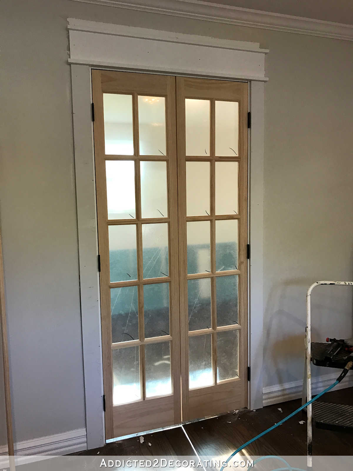 pantry french doors - 16 - reattach door facings