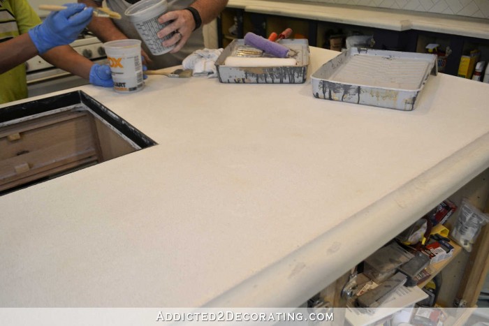 Refinishing My Concrete Kitchen Countertops - Part 1 of 3 - Addicted 2 ...