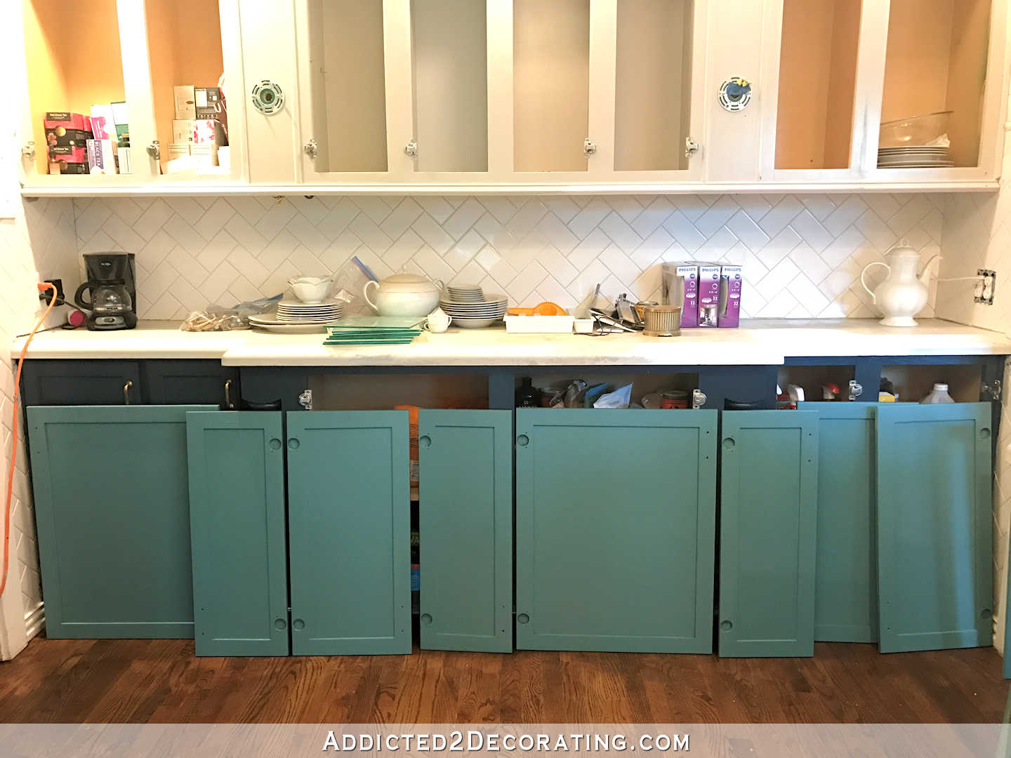 Teal Kitchen Cabinet Sneak K Plus