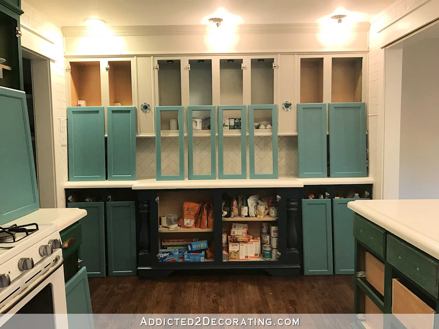 March goals - partially accomplished - painting kitchen cabinets