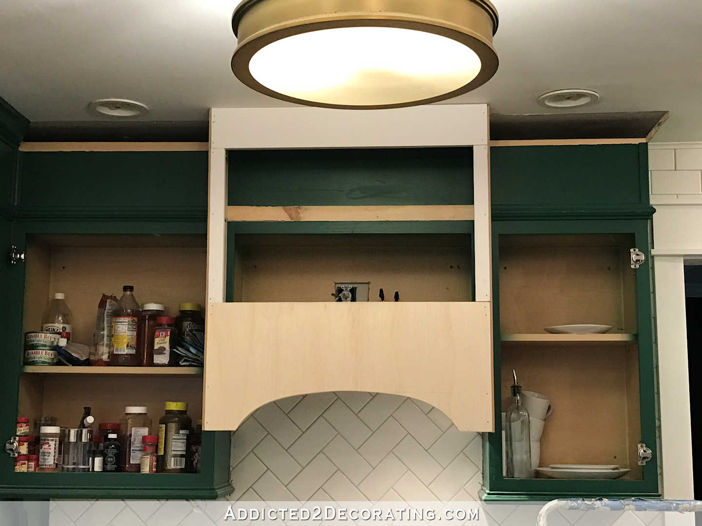 how to build a custom wood range hood cover - 15 - the basic form without the door or shelf