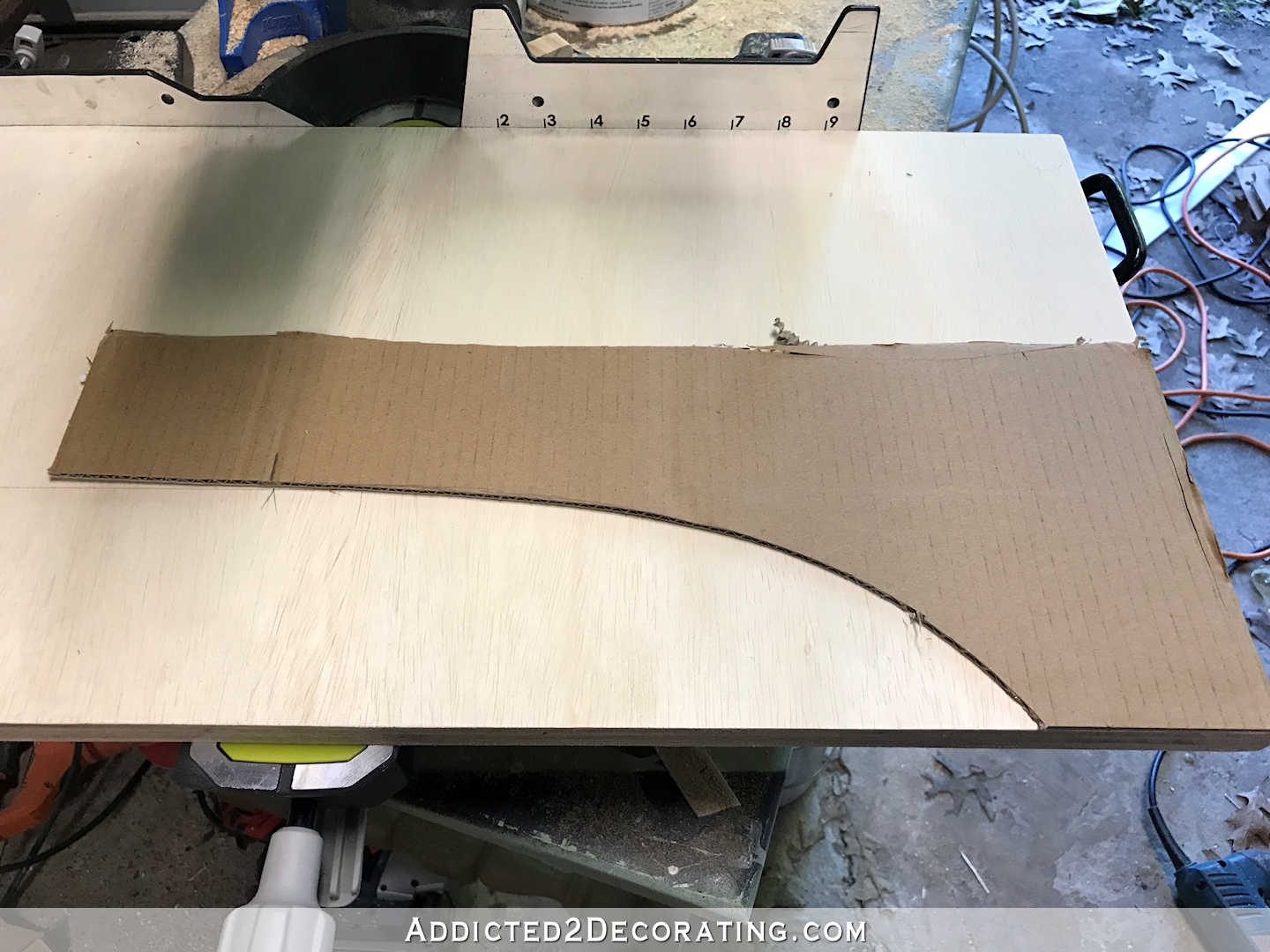 how to build a custom wood range hood cover - 9 - cut decorative piece for the bottom front