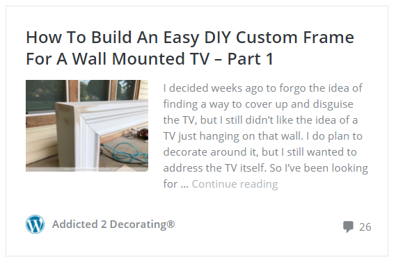 how to build an easy DIY frame for a wall mounted flat screen tv - part 1