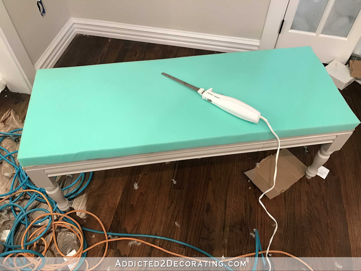 how to build an upholstered dining room bench - 14