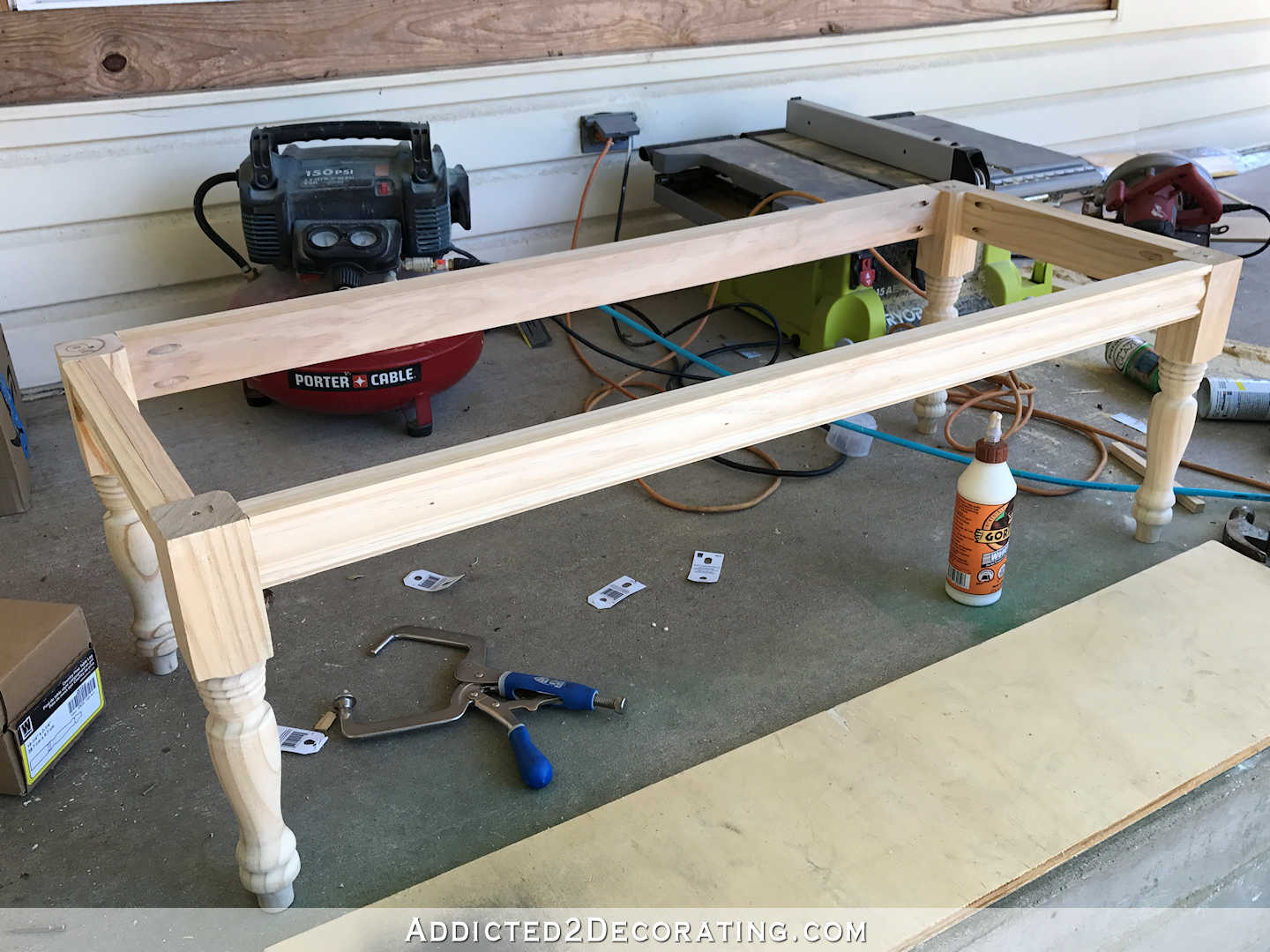 how to build an upholstered dining room bench - 7