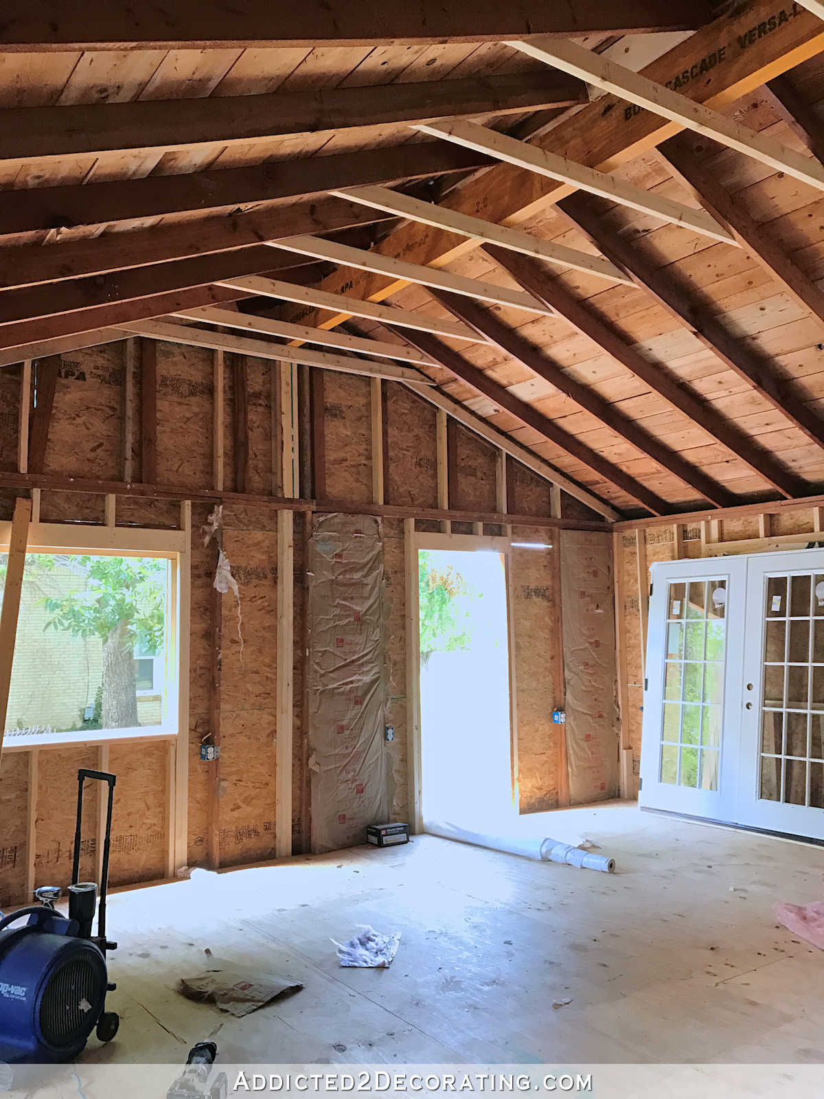 Studio Vaulted Ceiling, Ridge Line, and Decisions Made
