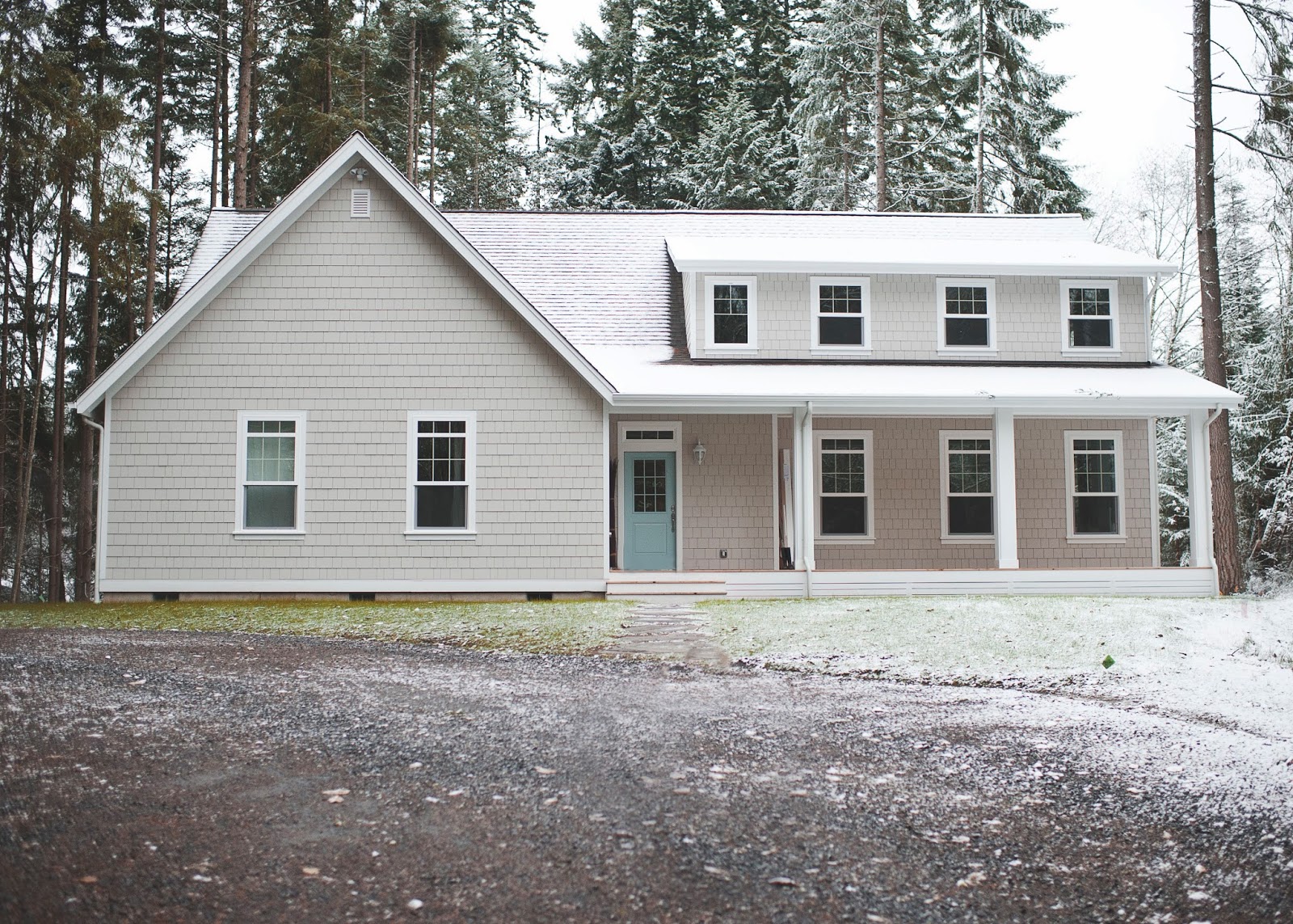 Sherwin Williams Colonnade Gray exterior from This Sweet Reverie blog