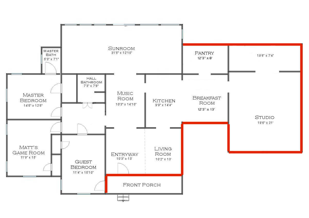 house floor plan - new siding