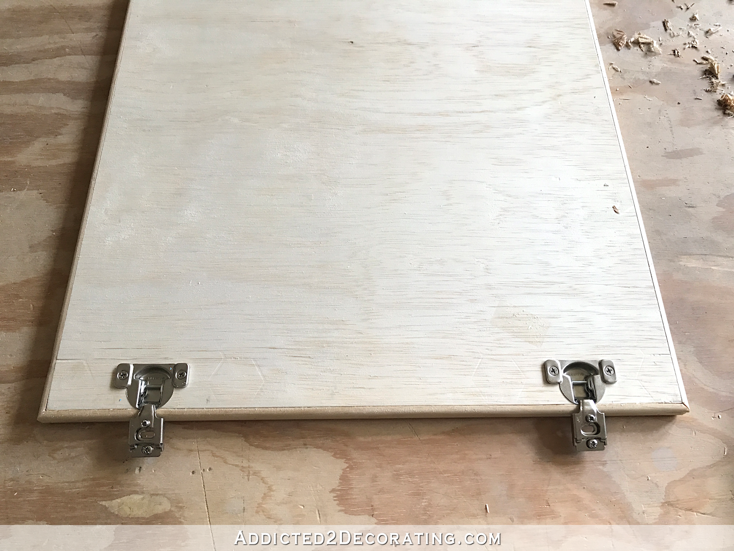 easy DIY cabinet doors - how to make cabinet doors with basic tools - 8 - test fit for hinges