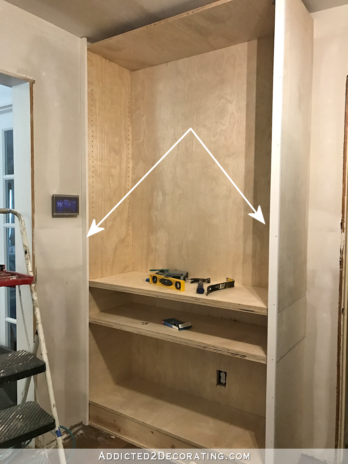 how to build cabinets- 16 - add side trim to face of cabinets