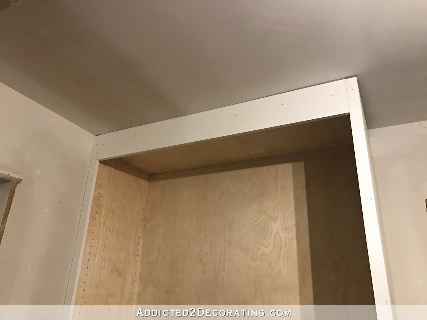 how to build cabinets- 18 - add trim to the top